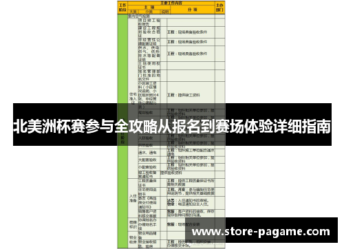 北美洲杯赛参与全攻略从报名到赛场体验详细指南 北美洲杯赛参与全攻略从报名到赛场体验详细指南